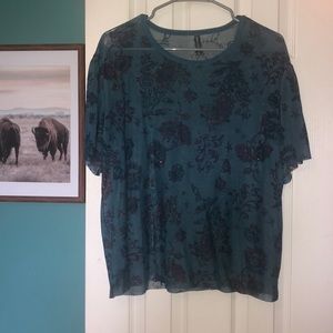 Mesh Flowy Sleeve Top